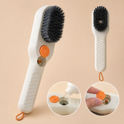 Liquid Dispensing Cleaning Brush for Shoes & Clothes